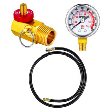 Umfangreiches Messing-Lufttank-Reparaturset mit Manometer und
