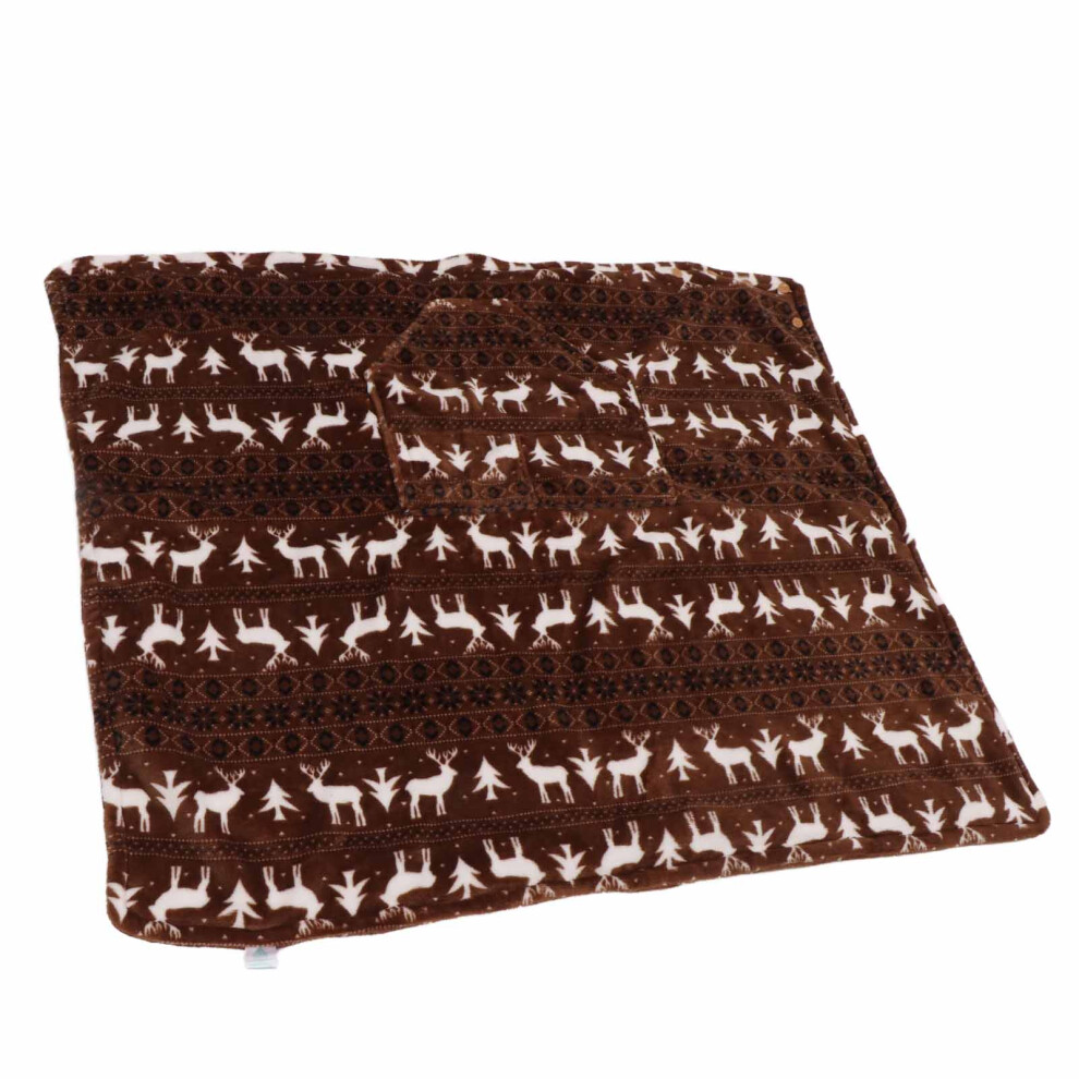 Thick Fleece Wheelchair Blanket 120x100cm Keep Warm Plush Wrap