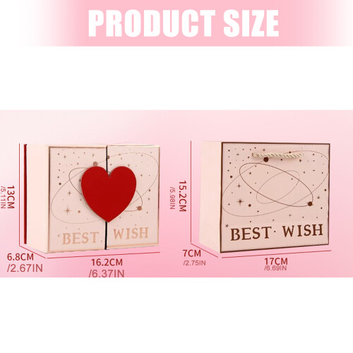 Pack de 20 coffrets cadeaux Romance Popup avec accent surprise-1 2
