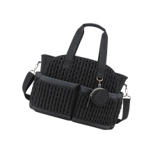 Practical Polyester Shoulder Storage Bag Water Resistant-Black