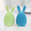 Décors de lapins floqués de pâques, Statues de lapins en-Jaune 4