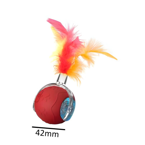 Entertainment Concentrated Automatic Puss Toy Elastomer-Red 1
