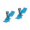 2Pcs Sewing Machine Overlock Presser Foot-Blue presser foot sh 1