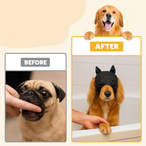 Masque apaisant réglable pour chien, couvre-chef de réduction-M 1