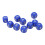 20PCS Blue Plastic 6-Sided Dice Set for Board Games & Teaching Tools 10