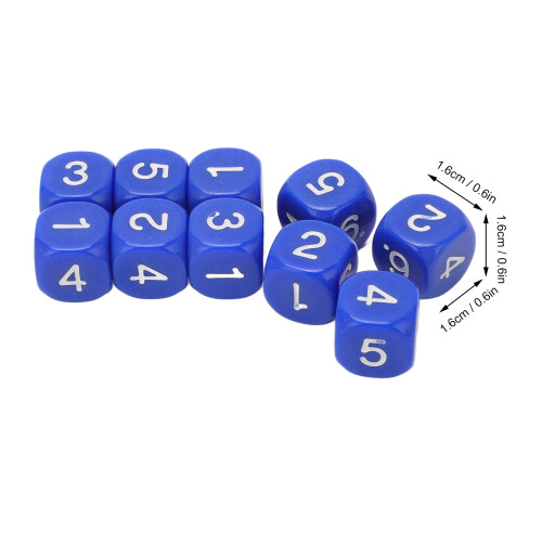 Dadi da 20 pezzi premium blu a 6 facce - Perfetti per giochi da tavolo e altro ancora 2