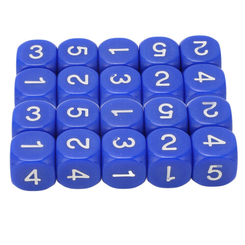 Dadi da 20 pezzi premium blu a 6 facce - Perfetti per giochi da tavolo e altro ancora 1