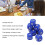 20PCS Blue Plastic 6-Sided Dice Set for Board Games & Teaching Tools 11