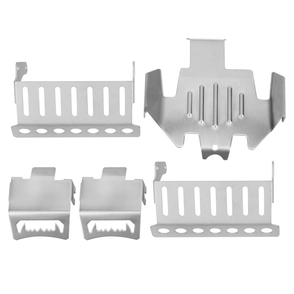5Pcs Rc Crawler Chassis Armor Plates For 1/10 Trx4 G500 Silver 5051379588144