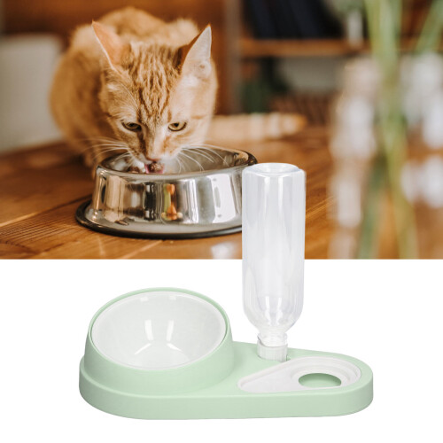 Pet Feeder with Separate Compartments, Gravity Water Dispenser for Fresh Hydration, Ideal for Multiple Pets 1