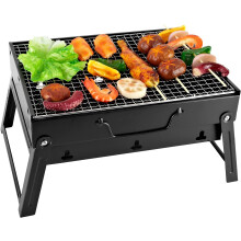 Portable Barbecue Grill, Quick Folding Design Outdoor BBQ Utensil For Impromptu Adventures, Enhanced Ventilation Removable Grill For Efficient Cooking