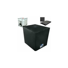 Funda protectora exterior para depósito de agua, previene la formación de algas, color negro, incluye correas ajustables resistentes al viento.