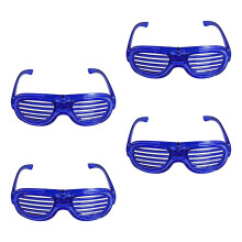 Set van 4 draagbare, kleurveranderende LED-feestbrillen-Blauw
