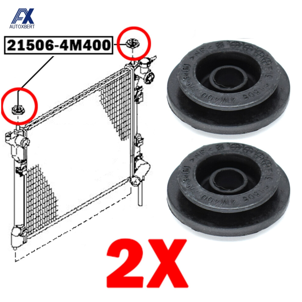 2X For Nissan Ad Van Nv150 Wingroad Y11 Y12 Almera Elgrand E52 Bluebird Sylphy G10 G11 Upper Radiator Mount Rubber Bushing 6935161451979