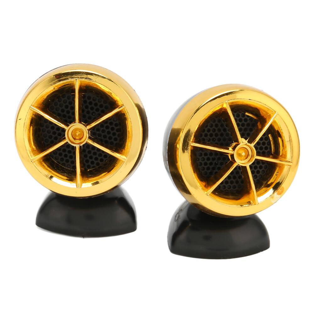 1200W Dome Tweeters 2Pcs High Sensitivity Car Audio Speakers Gold 8491374263900