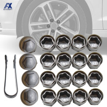 20x coperchio completo del bullone del dado del cero grigio con strumento di rimozione 25mm per accessori protettori a vite per cuffie ruota Audi A1
