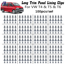 Stoßfänger, Nietenhalter, Schiebernadel, Autotürklammer, Grau, längere Zierleisten, Teppichauskleidungsklammern für VW Transporter T4 T5 T6