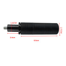 Deslizador universal de marco de aluminio 8.9x2.7 cm negro