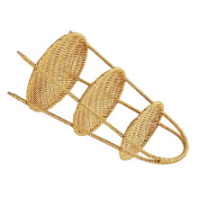 Plastic fruitschaal stapelbaar imitatie rotan snacks-3-laags
