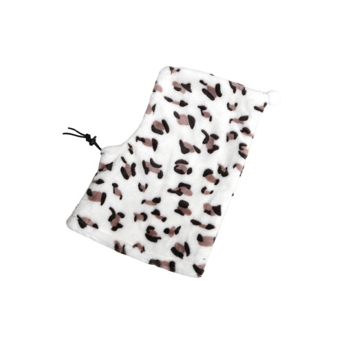 Warm Fleece Comfortable Hat For Dog Winter Cold-Leopard white S