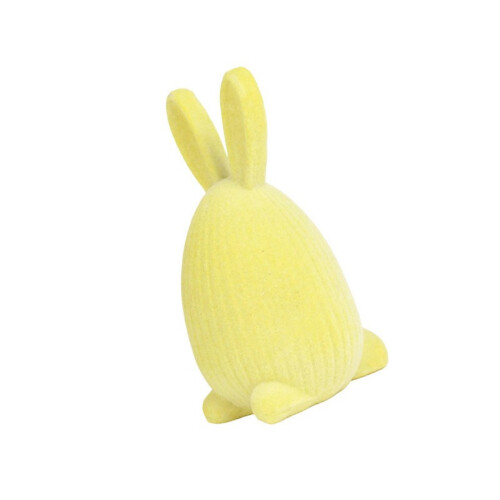 Décors de lapins floqués de pâques, Statues de lapins en-Jaune