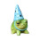 HandPainted Frogs Figure Model Sculpture with-blue hat frog 1
