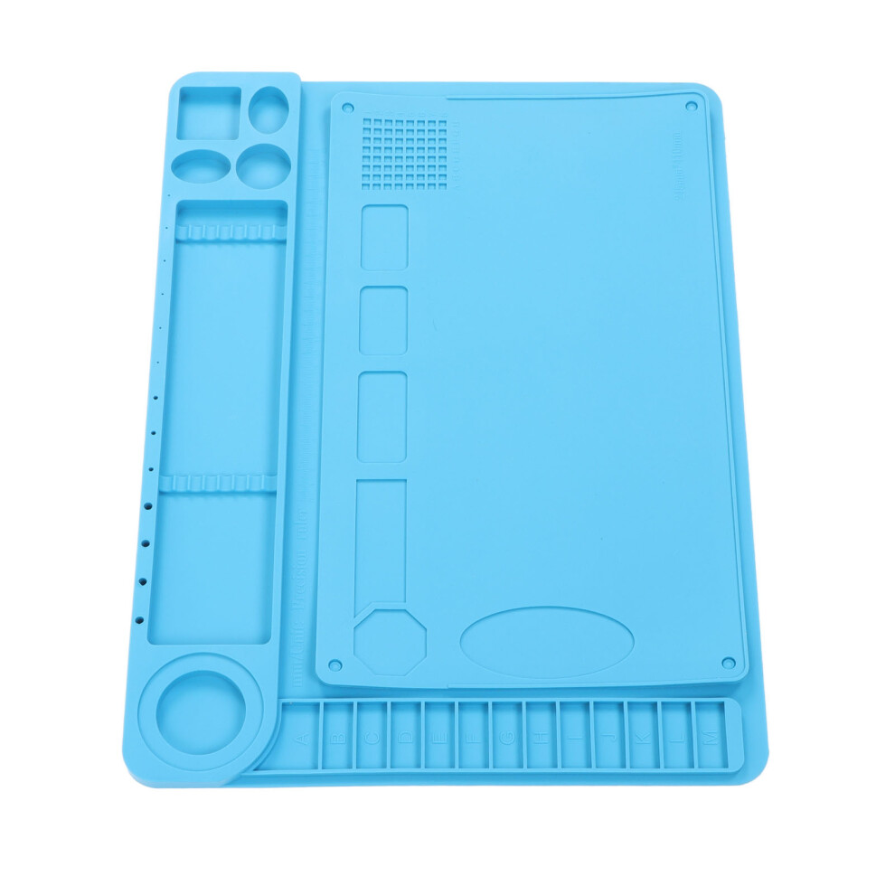 2Pcs Silicone Soldering Mat Heat Resistant Repair Pad With Scale For Electronics 6951372489600