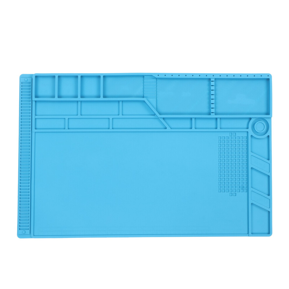Silicone Work Mat Electronics Repair Mat Anti-Static Heat Resistant Soldering Mat Large Work Surface With Non-Slip Design Built-In Scale Ruler 9175034358586