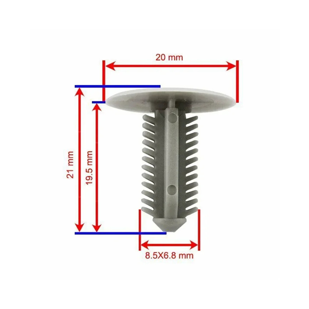 20 Roof Headliner Clips Trim Panel Retainer Nylon Universal Fastener Clip For Toyota Replace 63399-26050 6935161441758
