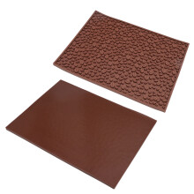 Brown Coffee Bean PVC Cup Mat Non Slip Desktop Drip Pad for Bar Counters