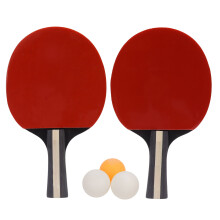 Pingpong Paddle Ball Set 2 Pcs – 25.5cm Soft Racket, 3 Balls, Black