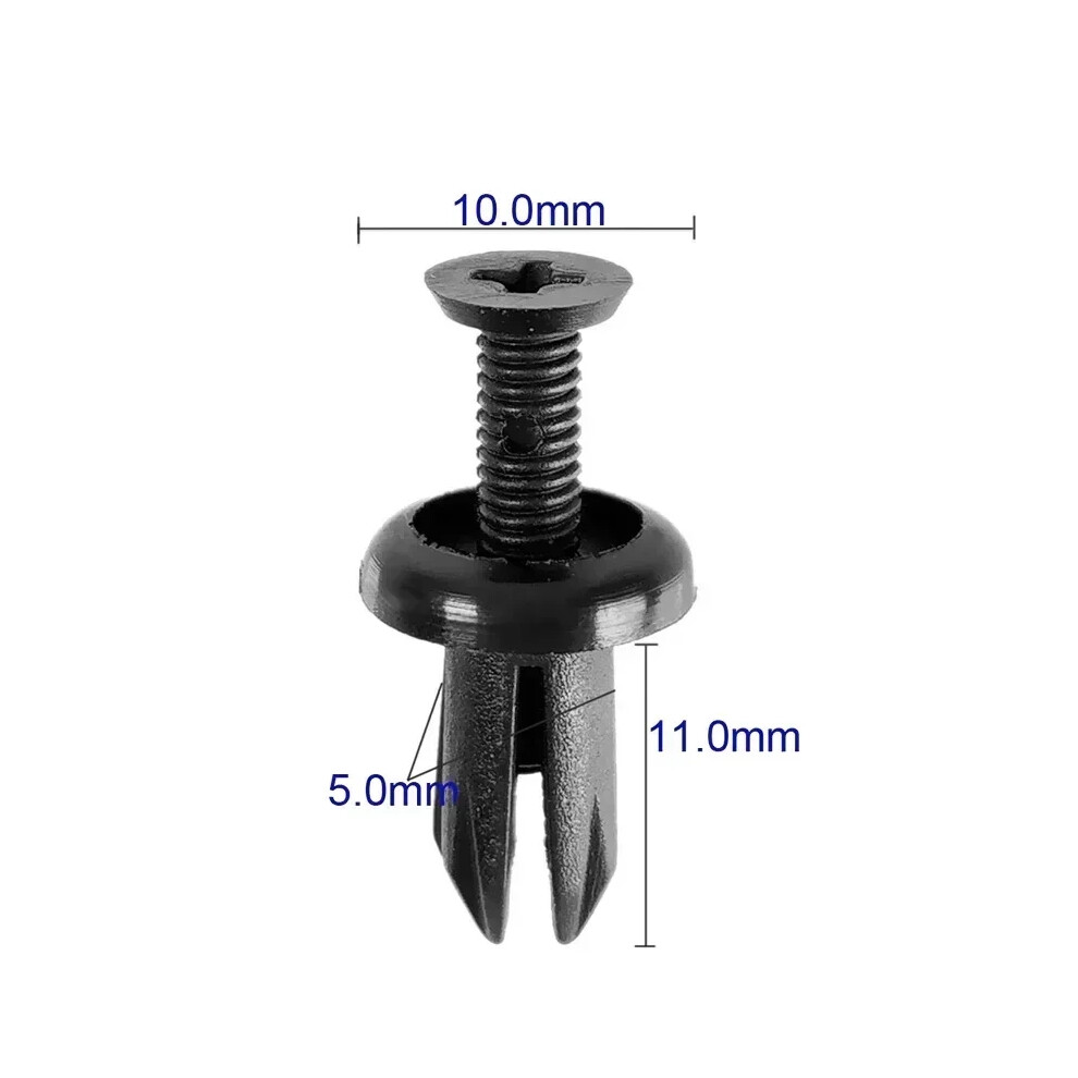 50X 5Mm Auto Bumper Wheel Eyebrow Fender Clips Fastener Screw Auto Ventilated Cover Plat Retainers Rivets 6935161441192
