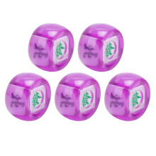 5er Mahjong-Windrichtungen-Würfel-Set, transparentlila, 4,2 cm