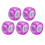 5Pcs Direction Dice Set for Mahjong, Purple, 4.2cm, Plastic 1