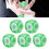 5Pcs Mahjong Wind Direction Dice, Green, 4.2cm, Transparent Plastic 1