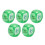 5Pcs Mahjong Wind Direction Dice, Green, 4.2cm, Transparent Plastic 13