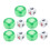 5Pcs Mahjong Wind Direction Dice, Green, 4.2cm, Transparent Plastic 12