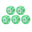 5Pcs Mahjong Wind Direction Dice, Green, 4.2cm, Transparent Plastic 2
