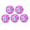 5Pcs Direction Dice Set for Mahjong, Purple, 4.2cm, Plastic 2