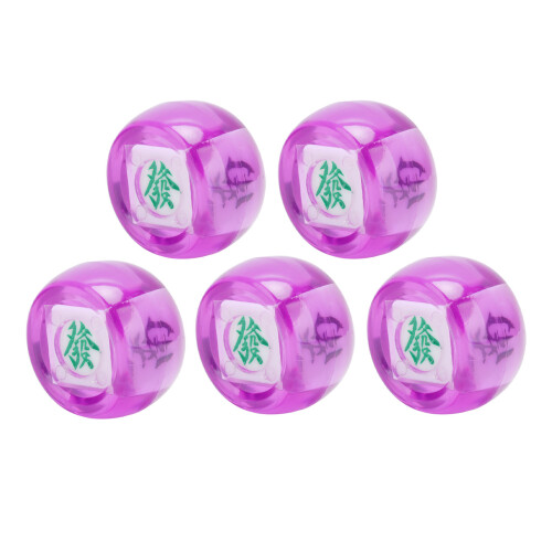5Pcs Direction Dice Set for Mahjong, Purple, 4.2cm, Plastic 1