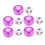 5Pcs Direction Dice Set for Mahjong, Purple, 4.2cm, Plastic 15