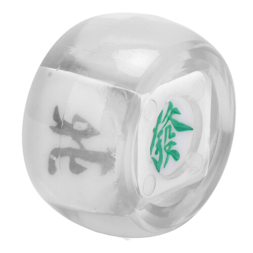 5Pcs Mahjong Wind Direction Dice Set, 4.2cm Transparent Plastic Game Dice 2