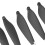 Flexible Silver Tip Drone Propellers 75x17mm for Mini 3 Pro 4