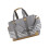 Spacious Canvas Storage Bag Hook Attachment for Stroller-grey 1