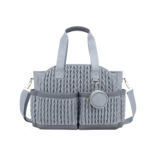 Stylish Quilted Bag with Insulated Compartment Waterproof-Blue