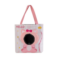 Portable Cats Carriers Bag with Large Space Head Out Window-3