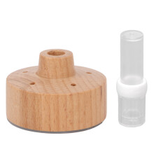 DIY Painting Unfinished Wooden Lamp Base, Flat Surface Even Grain Round Wooden Table Lamp Base for Wall Lights, Chandelier Lamp Holder Compatible with