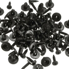 50x 6mm universelle Autobefestigungen Clip Karosserielochdurchmesser Kunststoffnietenbefestigung Kotflügel Stoßstange Pushpin-Clip NE