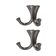 Pack of 2 Multiple Use Entryway Wall Hook Sturdy-pearl gray