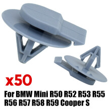 50-teilige Radkasten-Trimmen Befestigungselemente Kunststoffnieten für BMW Mini R50 R52 R53 R55 R56 R57 One-Cooper S D Cabriolet Roadster